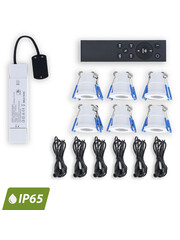 Luxar Inbouwspots Set 6 Stuks 12V IP65 met Afstandsbediening Wit
