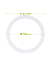 Luxar Verloopring Metaal Ø205-275mm Wit