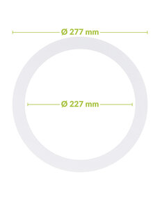 Luxar Verloopring Metaal Ø227-277mm Wit