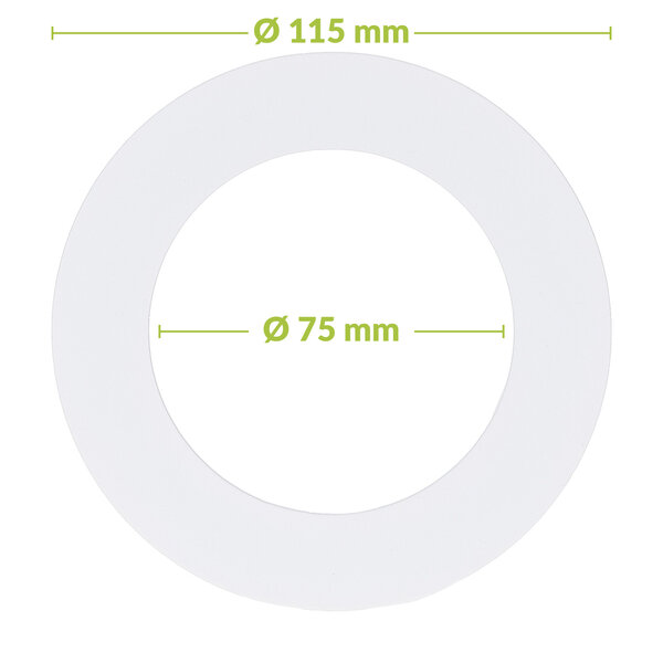 Luxar Luxar Verloopring Metaal Ø75-115mm Mat Wit