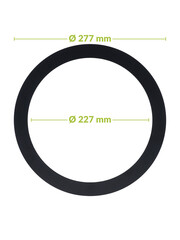 Luxar Verloopring Metaal Ø227-277mm Zwart