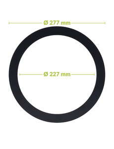 Luxar Verloopring Metaal Ø227-277mm Zwart