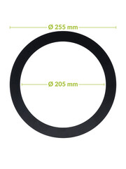 Luxar Verloopring Metaal Ø205-255mm Zwart