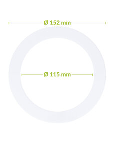 Luxar Verloopring Polystyreen Ø115-152mm Wit