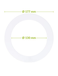 Luxar Verloopring Polystyreen Ø130-177mm Wit