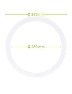 Luxar Verloopring Polystyreen Ø280-330mm Wit