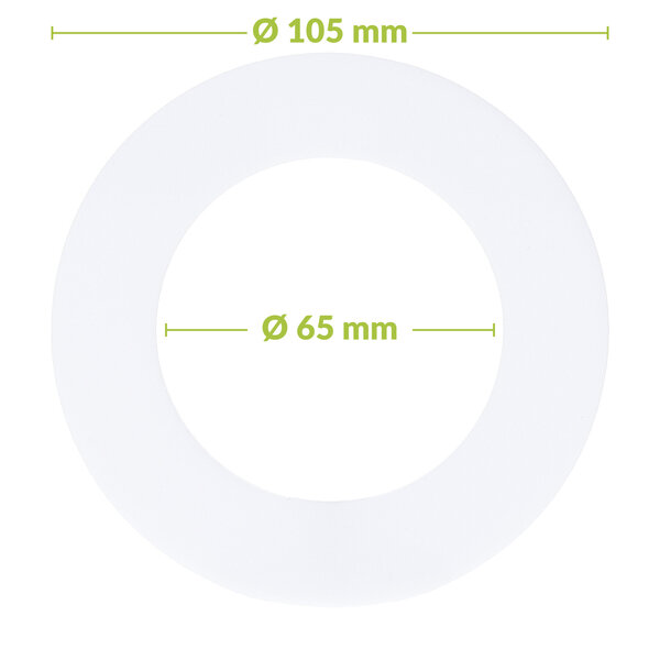 Luxar Luxar Verloopring Polystyreen Ø65-105mm Wit