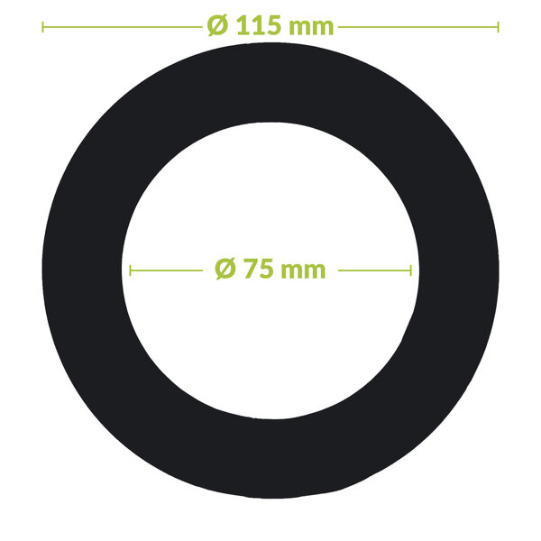 Luxar Luxar Verloopring Metaal Ø75-115mm Zwart