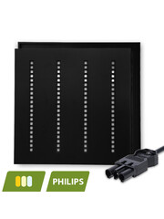 Luxar Louvre LED Paneel 60x60cm 30W CCT 3-SWP Zwart