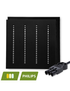 Luxar Louvre LED Paneel 60x60cm 30W CCT 3-SWP Zwart