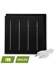 Luxar Louvre LED Paneel 60x60cm 30W CCT Eurosnoer Zwart