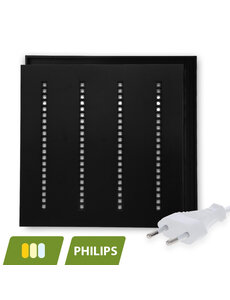 Luxar Louvre LED Paneel 60x60cm 30W CCT Eurosnoer Zwart