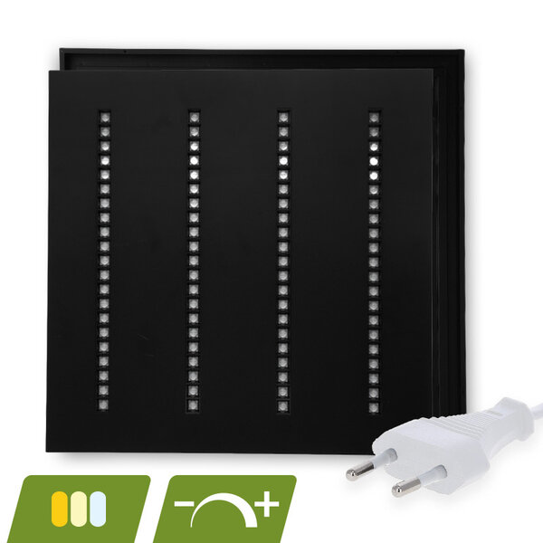 Luxar Luxar Louvre LED Paneel 60x60cm 30W Dimbaar CCT Eurosnoer Zwart