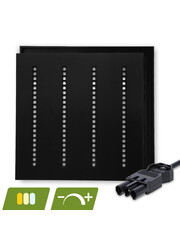 Luxar Louvre LED Paneel 60x60cm 30W Dimbaar CCT 3-SWP Zwart