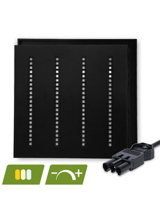 Luxar Louvre LED Paneel 60x60cm 30W Dimbaar CCT 3-SWP Zwart