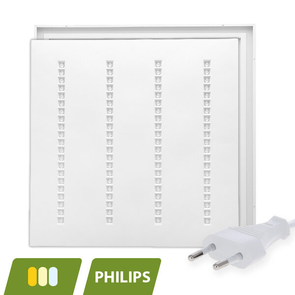 Luxar Luxar Louvre LED Paneel 60x60cm 30W CCT Eurosnoer Wit
