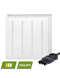 Luxar Louvre LED Paneel 60x60cm 30W CCT 3-SWP Wit