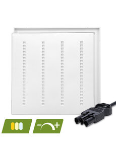 Luxar Louvre LED Paneel 60x60cm 30W Dimbaar CCT 3-SWP Wit
