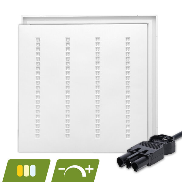 Luxar Luxar Louvre LED Paneel 60x60cm 30W Dimbaar CCT 3-SWP Wit