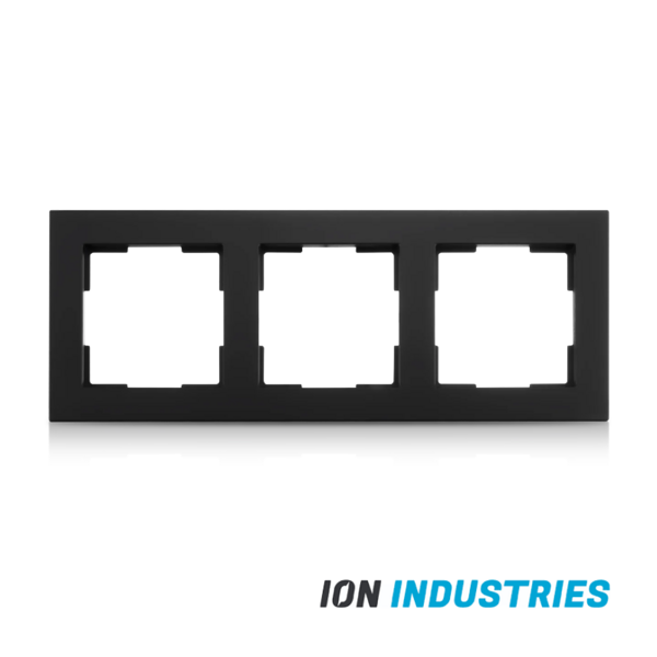 ION INDUSTRIES Afdekraam 3-Voudig V1 Matzwart 227x85mm