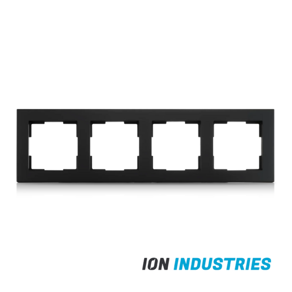 ION INDUSTRIES Afdekraam 4-Voudig V1 Matzwart 298x85mm