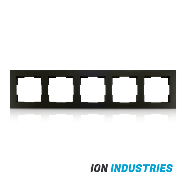 ION INDUSTRIES Afdekraam 5-Voudig V1 Matzwart 369x85mm
