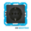ION INDUSTRIES ION INDUSTRIES - Wandcontactdoos V1/J1 mat zwart met aanraakbeveiliging
