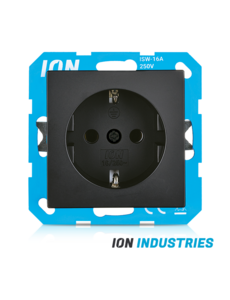 ION INDUSTRIES Wandcontactdoos V1/J1 mat zwart