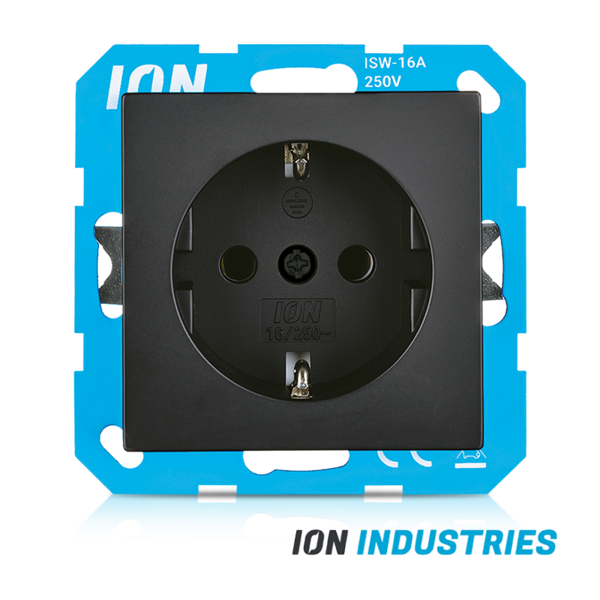 ION INDUSTRIES ION INDUSTRIES - Wandcontactdoos V1/J1 mat zwart