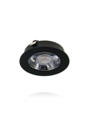 Luxar Mini LED Spot 3W 12V Inbouw IP44 Zwart 14mm hoog