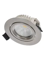 Luxar IP44 LED inbouwspot kantelbaar 5W Dim to Warm 2000K-3000K Zilver CRI90