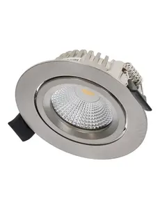 Luxar IP44 LED inbouwspot kantelbaar 5W Dim to Warm 2000K-3000K Zilver CRI90
