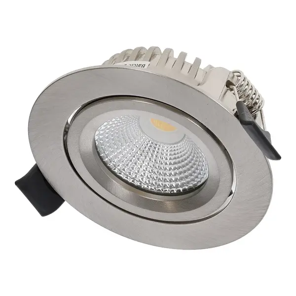 Luxar IP44 LED inbouwspot kantelbaar 5 Watt Dim to Warm 2000K-3000K Zilver CRI90