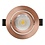 Luxar IP44 LED inbouwspot kantelbaar 5 Watt Dim to Warm 2000K-3000K Koper CRI90