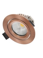 Luxar IP44 LED inbouwspot kantelbaar 5W Dim to Warm 2000K-3000K Koper CRI90