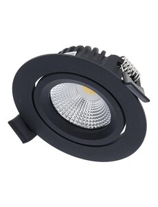Luxar IP44 LED inbouwspot kantelbaar 5W Dim to Warm 2000K-3000K Zwart CRI90