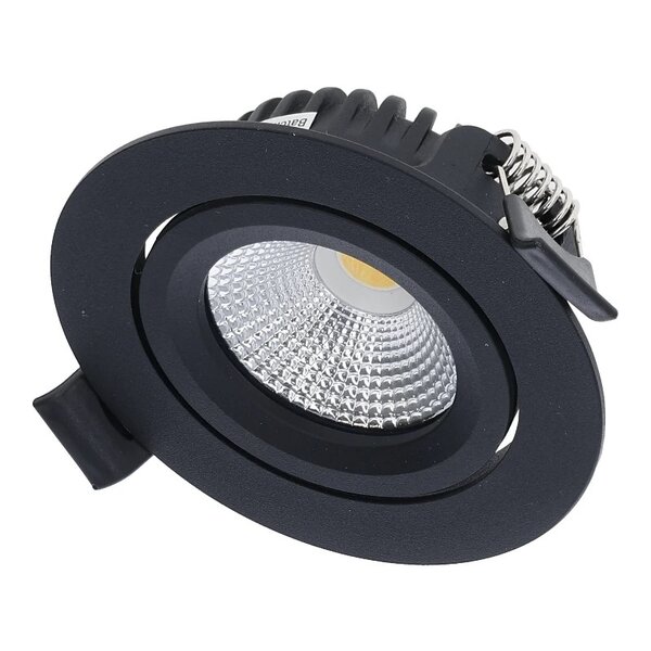 Luxar IP44 LED inbouwspot kantelbaar 5 Watt Dim to Warm 2000K-3000K zwart CRI90
