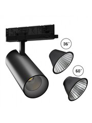 Spectrum LED 3 Fase-Rail spot Andromeda Zwart 24-30W 3000K CRI90 36/60°