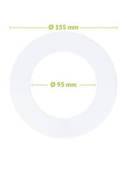 Luxar Verloopring Metaal Ø95-155mm Wit