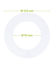 Luxar Verloopring Metaal Ø95-155mm Wit