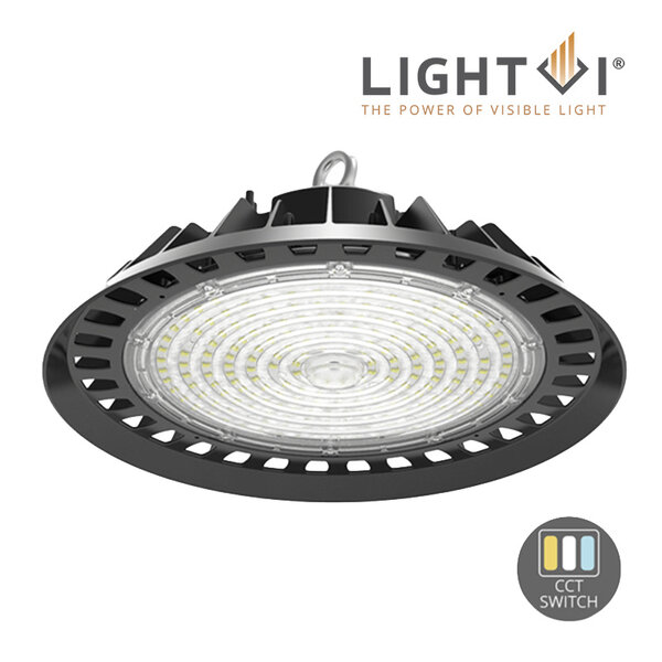 Lightvi Ananke LED Highbay 150W/120W/80W CCT-Switch IP65 90° Zwart