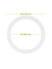 Luxar Metalen verloopring voor inbouwspots Ø180-270mm wit