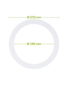 Luxar Metalen verloopring voor inbouwspots Ø180-270mm wit