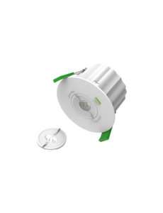 Luxar Adraste LED noodverlichting inbouwspot IP20 met zelftest en 3 uur brandtijd wit