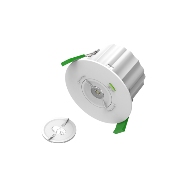 Luxar Luxar Adraste LED noodverlichting inbouwspot IP20 met zelftest en 3 uur brandtijd wit