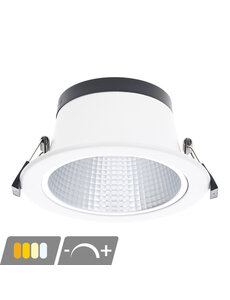 Luxar LED inbouwdownlight Espa IP54 CCT 6W/8W/10W/12W dimbaar Ø120-140mm wit