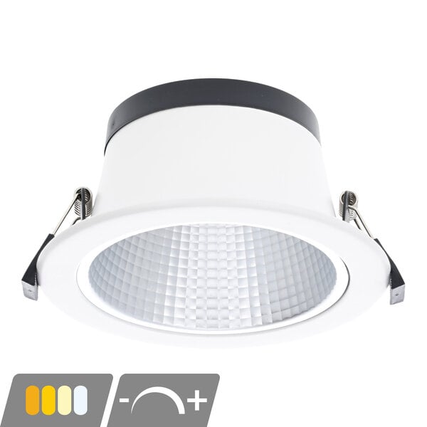Luxar Luxar LED inbouwdownlight Espa IP54 CCT 6W/8W/10W/12W dimbaar Ø120-140mm wit