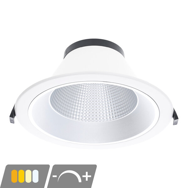 Luxar Luxar LED inbouwdownlight Espa IP54 CCT 15W/20W/25W/30W Triac dimbaar wit