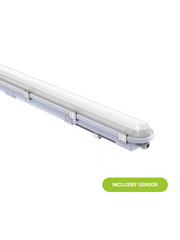 Cliff LED batten IP65 35-60W 150 cm CCT met sensor en noodunit grijs