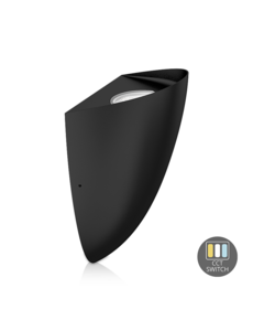 Luxar Wandlamp Daphnis IP65 8W dimbaar CCT zwart